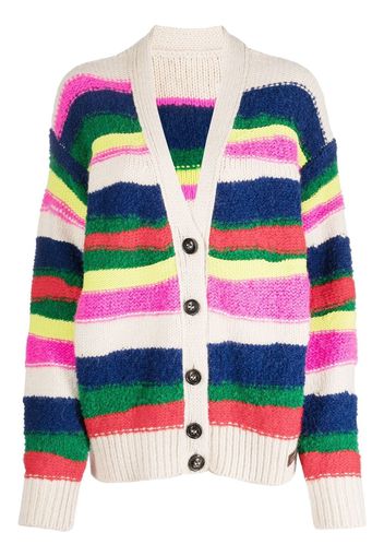 Dsquared2 striped brushed cardigan - Neutrals