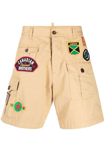 Dsquared2 patch-detail cargo shorts - Neutrals