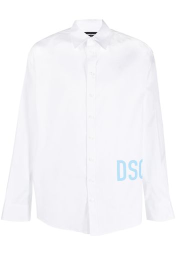 Dsquared2 logo-print cotton shirt - White