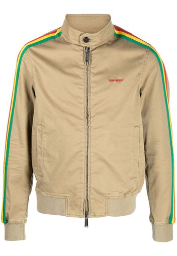 Dsquared2 embroidered-logo detail bomber jacket - Green