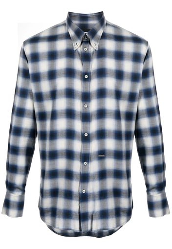 Dsquared2 checked long-sleeve shirt - Blue