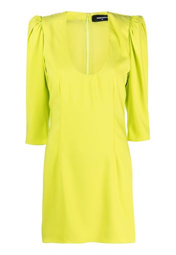 Dsquared2 puff-sleeve mini dress - Green