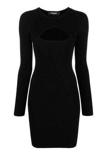 Dsquared2 cut-out detail long-sleeve minidress - Black