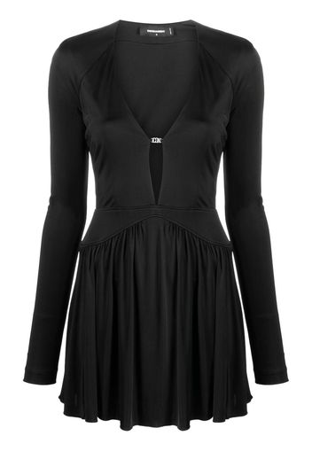 Dsquared2 V-neck cut-out minidress - Black