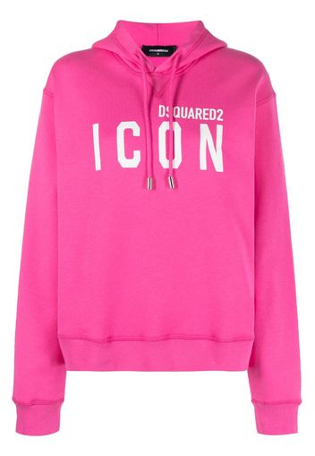 Dsquared2 logo-print drawstring hoodie - Pink