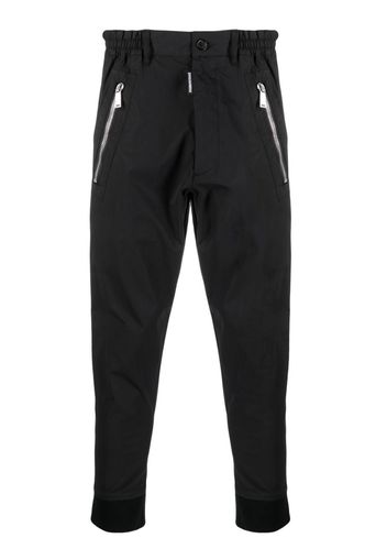 Dsquared2 Icon-print tapered-leg trousers - Black