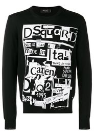 Dsquared2 logo print jumper - Black