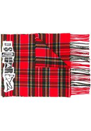 Dsquared2 logo patch tartan scarf