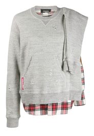 Dsquared2 check detail sweatshirt - Grey
