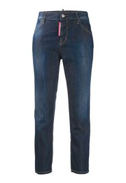 Dsquared2 cropped girlfriend fit jeans - Blue
