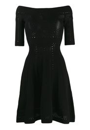 off-shoulder knitted dress