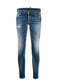 paint splattered skinny jeans