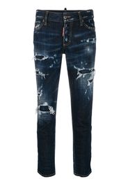 distressed cropped jeans
