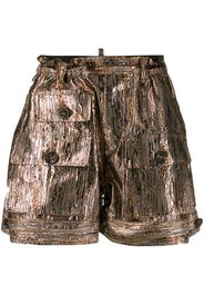 metallic effect shorts