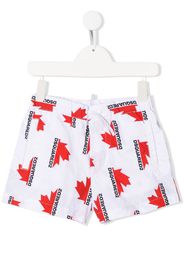 leaf logo print swim shorts