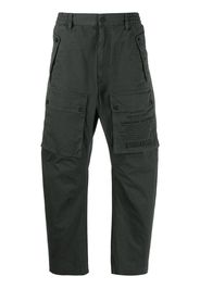printed logo cargo trousers