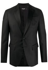 embroidered logo blazer