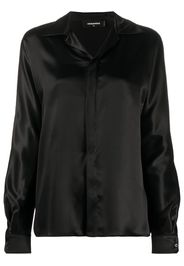 open collar silk shirt