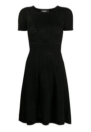 pointelle knit short dress