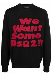 Dsquared2 We Want Some Dsq2!!! slogan jumper - Black