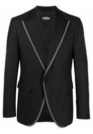 Dsquared2 contrast-trim single-breasted blazer - Black