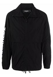 Dsquared2 logo-print zippered coat - Black
