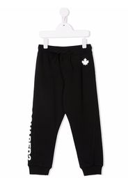 Dsquared2 Kids maple-leaf jersey track pants - Black