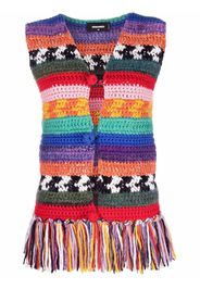 Dsquared2 striped knitted waistcoat