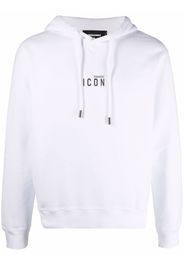 Dsquared2 logo print cotton hoodie - White