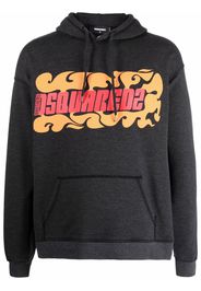 Dsquared2 logo-print relaxed hoodie - Grey