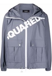 Dsquared2 logo-print hooded jacket - Grey