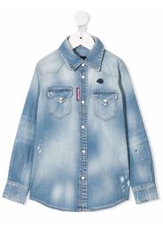 Dsquared2 Kids light-wash denim shirt - Blue