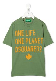 Dsquared2 Kids slogan print T-shirt - Green