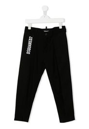 Dsquared2 Kids vertical-logo casual trousers - Black