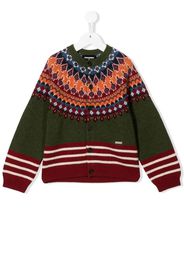 Dsquared2 Kids button-up knitted cardigan - Green