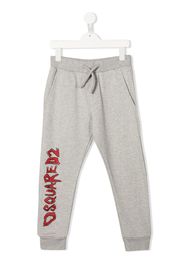 Dsquared2 Kids logo-print mélange-effect track pants - Grey