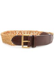 Dsquared2 interwoven raffia-leather belt - Brown