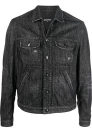 Dsquared2 studded distressed denim jacket - Black