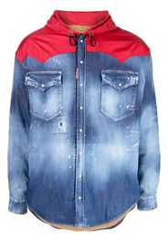 Dsquared2 hooded hybrid denim jacket - Blue