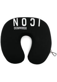 Dsquared2 logo-print cotton travel pillow - Black