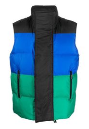 Dsquared2 colour-block feather-down gilet - Blue