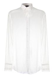 Dsquared2 sheer lace long-sleeve shirt - White