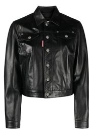 Dsquared2 single-breasted leather jacket - Black