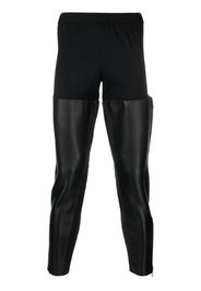 Dsquared2 leather-panel leggings - Black