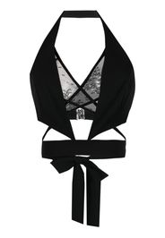 Dsquared2 halterneck cut-out crop top - Black