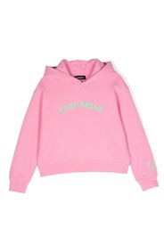 Dsquared2 Kids logo-embroidered longsleeved hoodie - Pink