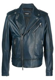 Dsquared2 leather biker jacket - Blue