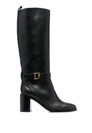 Dsquared2 logo-buckle leather boots - Black