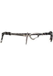 Dsquared2 carabiner fastening rope belt - Black