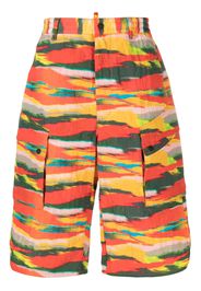 Dsquared2 abstract-print cargo shorts - Orange